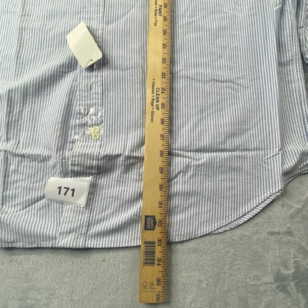 Polo Ralph Lauren Big Shirt Mens XXL Blue White Striped Oxford Button Down NWT